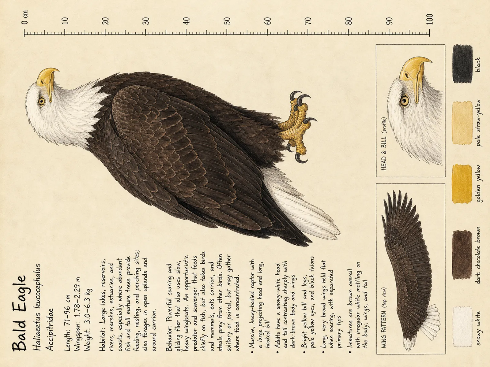 The Bald Eagle plate as rendered on the e-ink frame