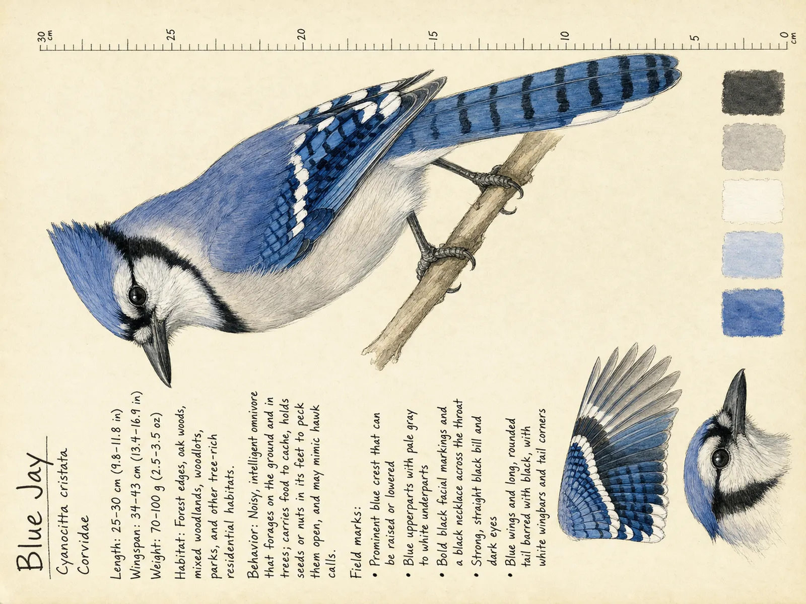 The Blue Jay plate as rendered on the e-ink frame