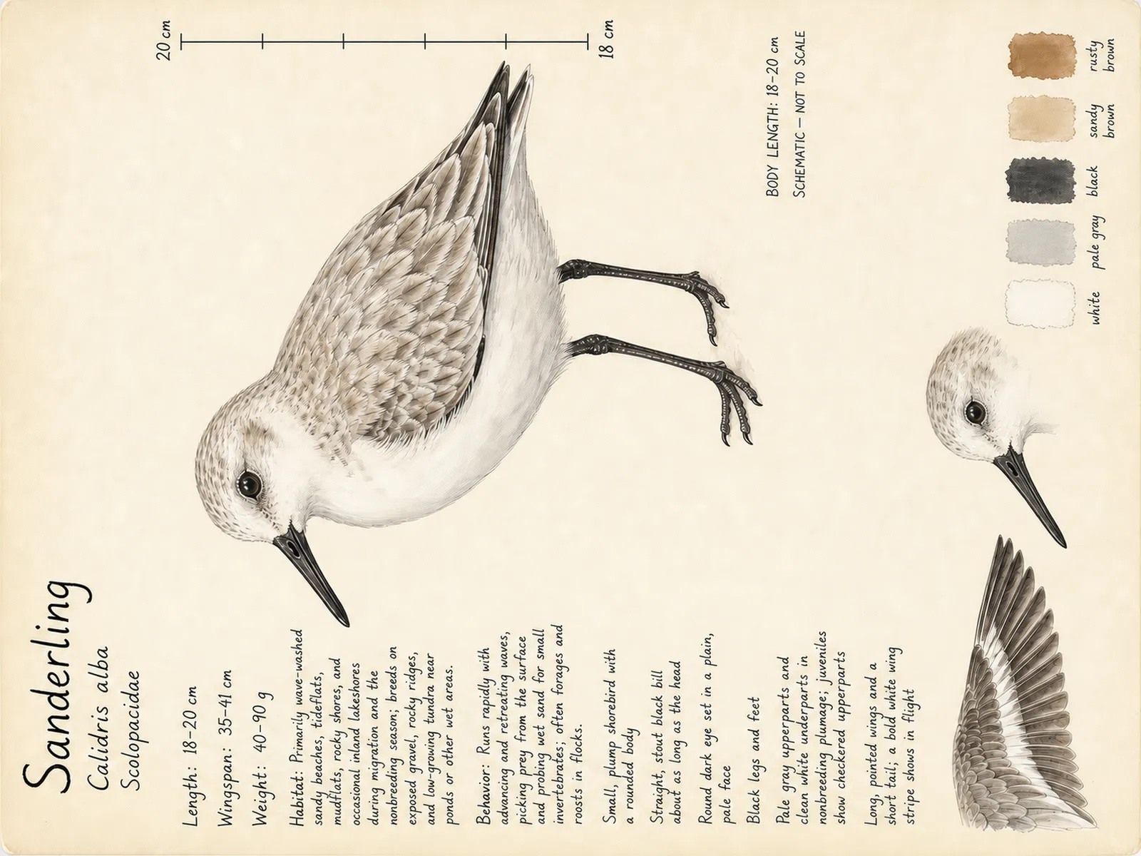 The Sanderling plate as rendered on the e-ink frame