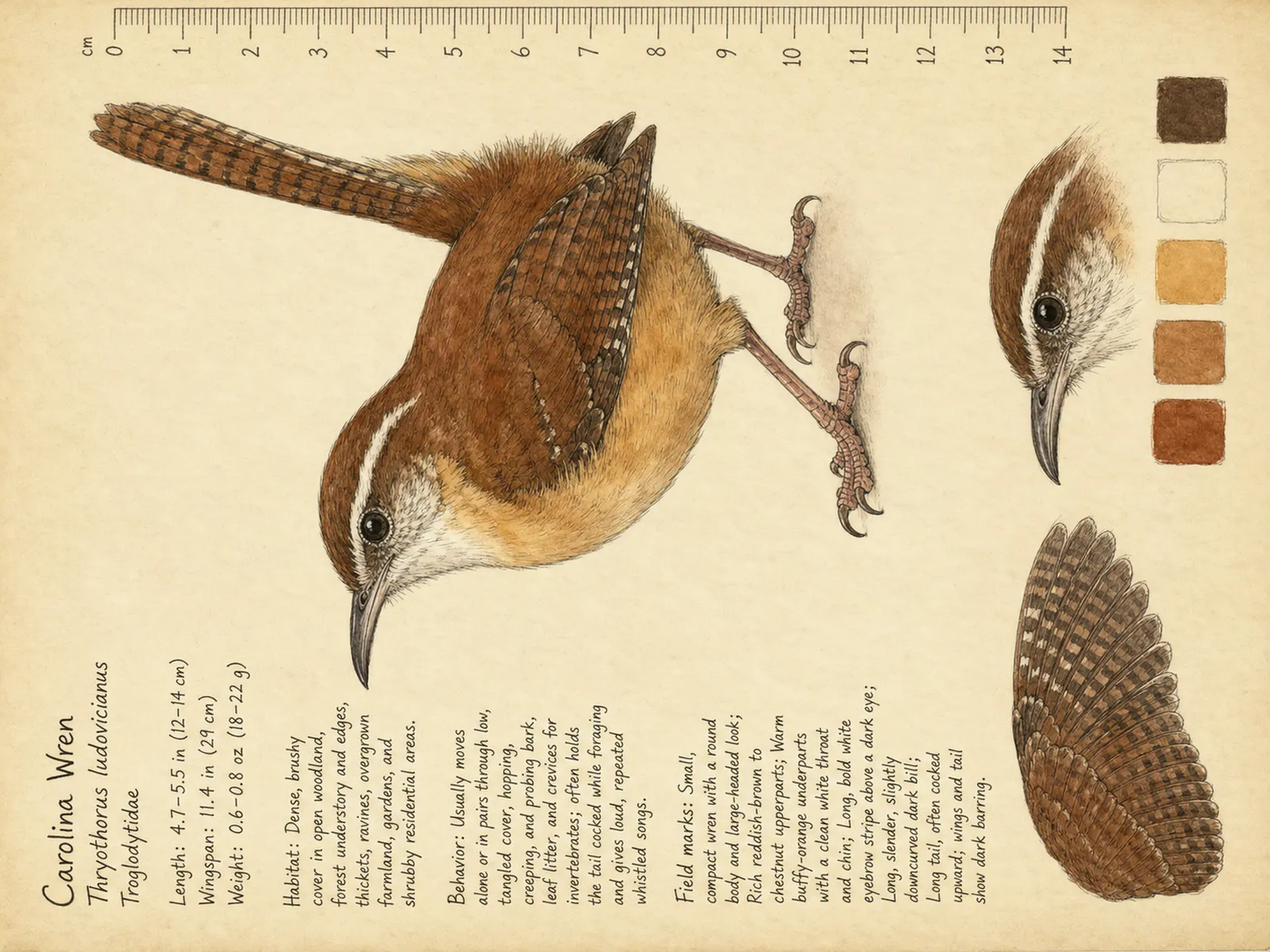 The Carolina Wren plate as rendered on the e-ink frame