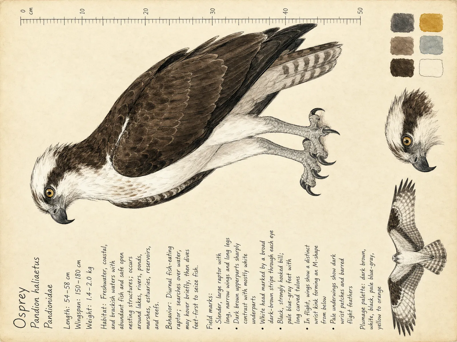 The Osprey plate as rendered on the e-ink frame