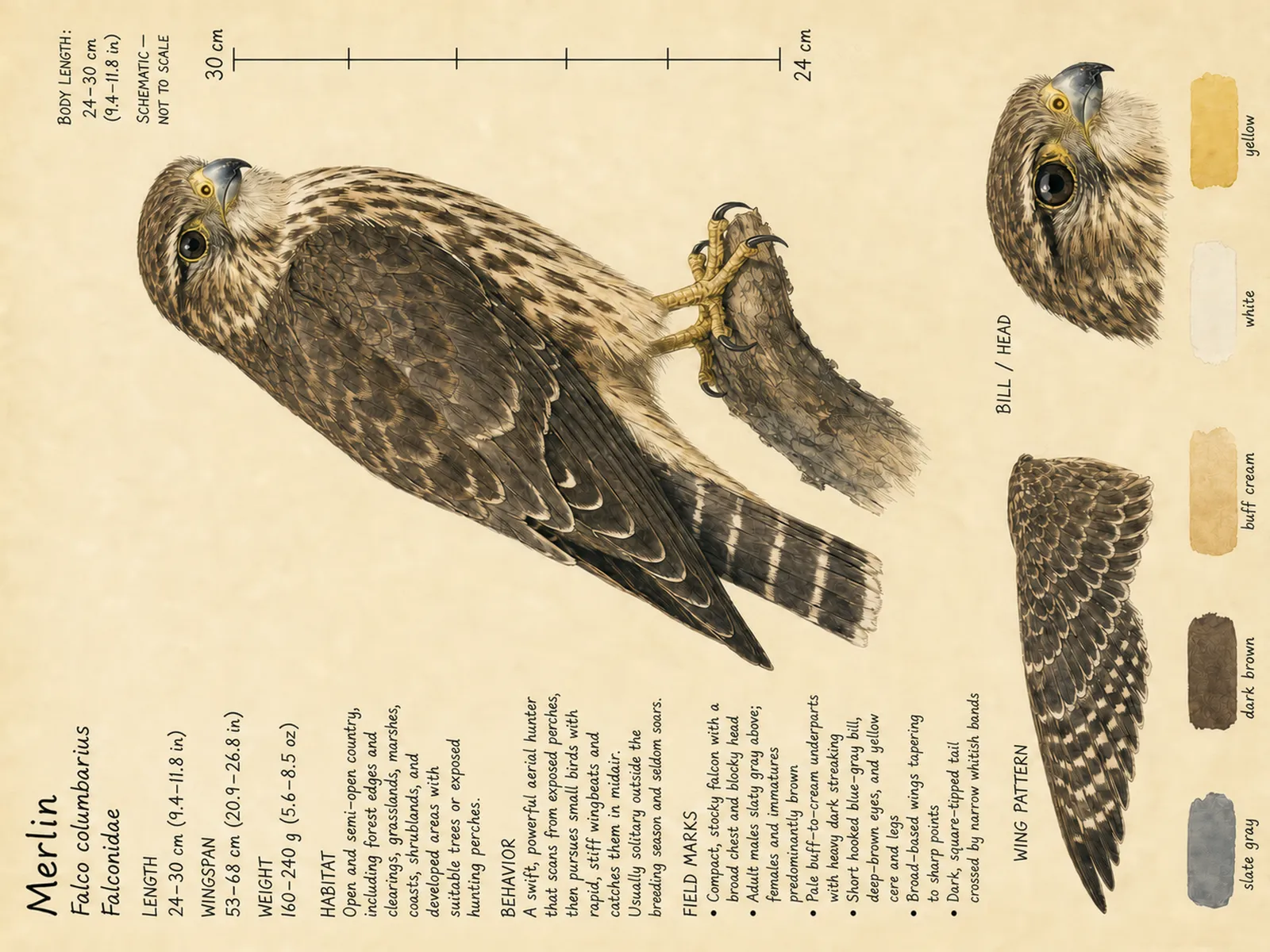 The Merlin plate as rendered on the e-ink frame