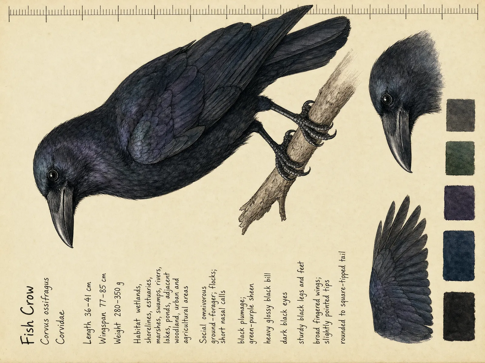 The Fish Crow plate as rendered on the e-ink frame