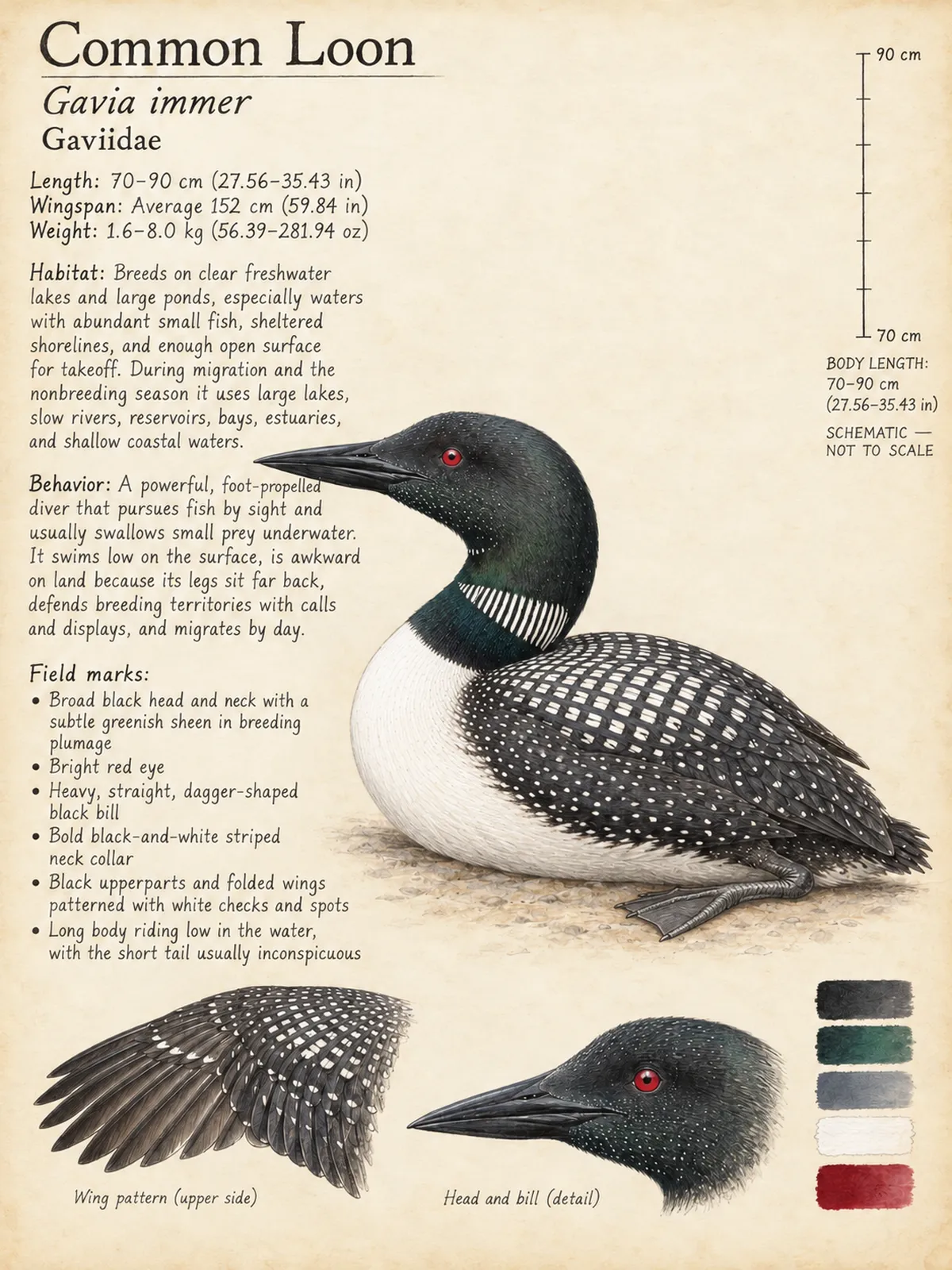 Field-journal plate: Common Loon