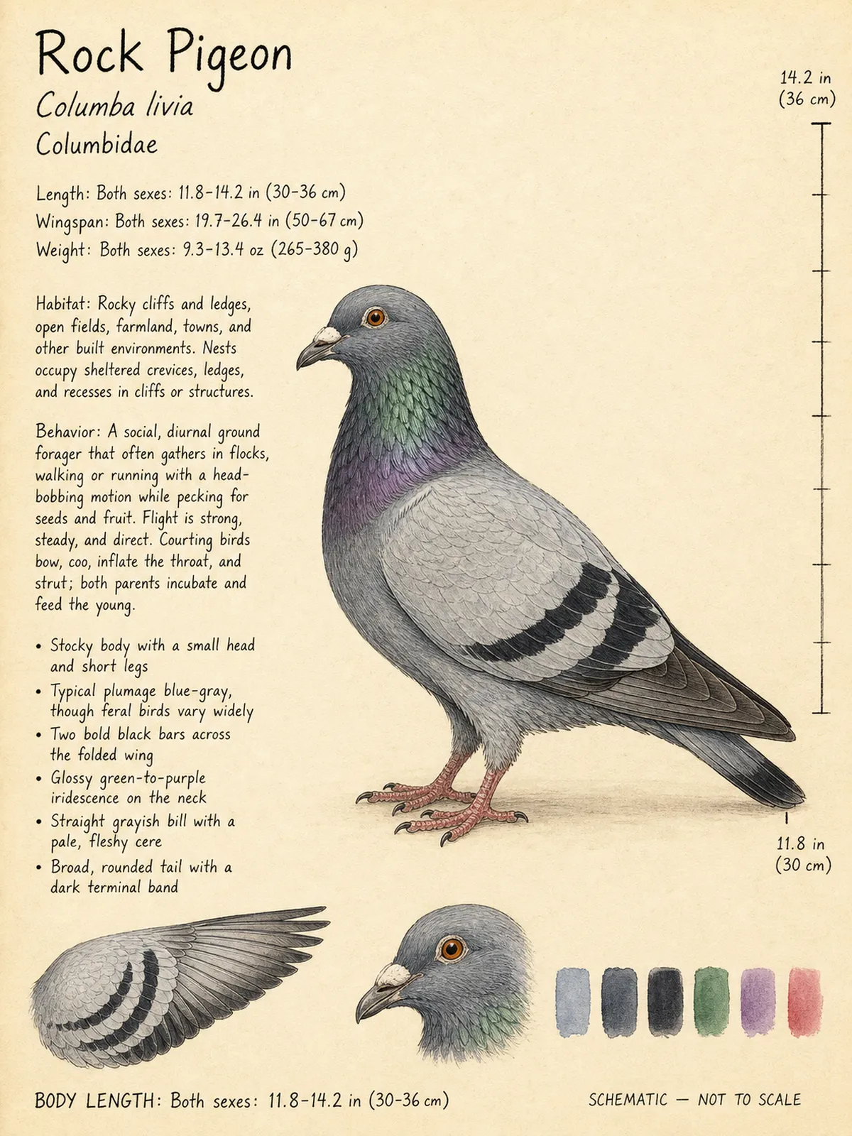 Field-journal plate: Rock Pigeon