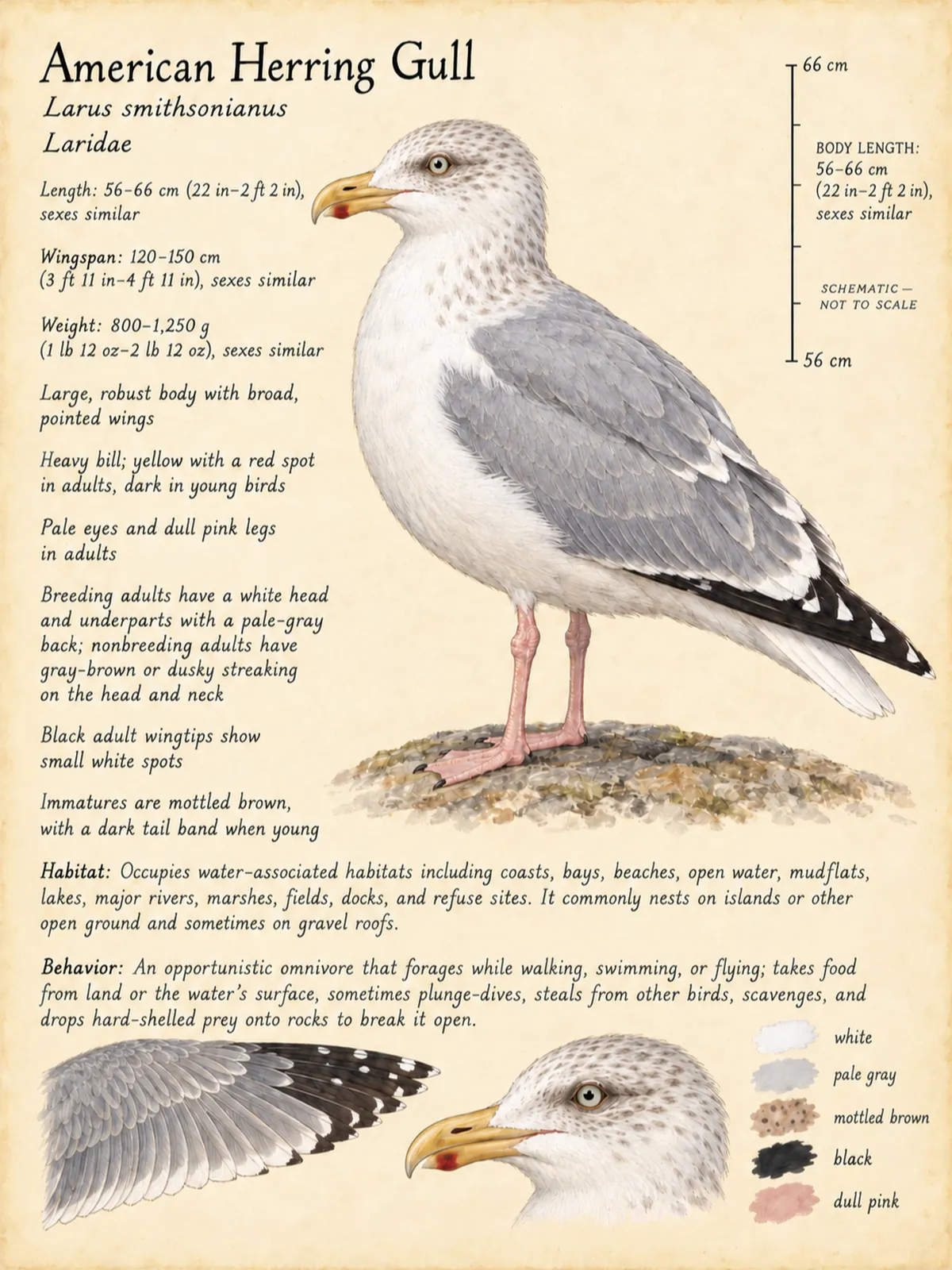 Field-journal plate: American Herring Gull