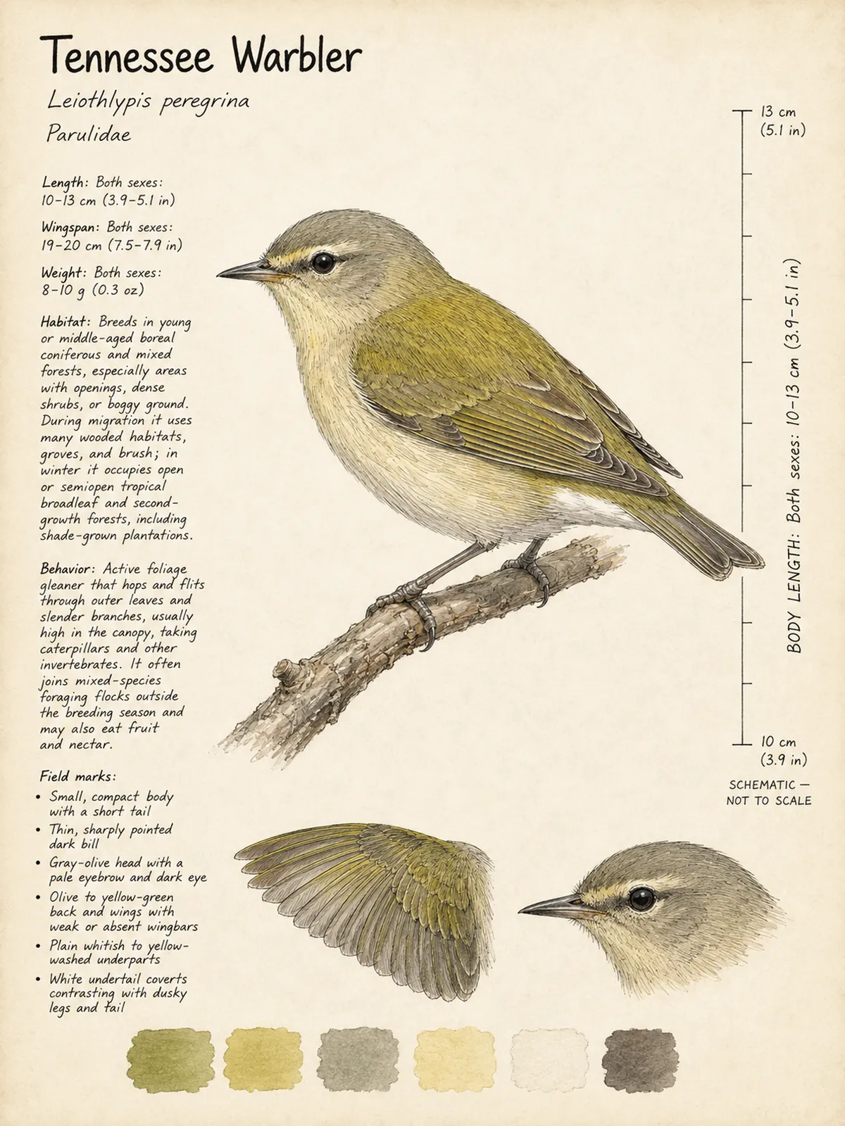 Field-journal plate: Tennessee Warbler