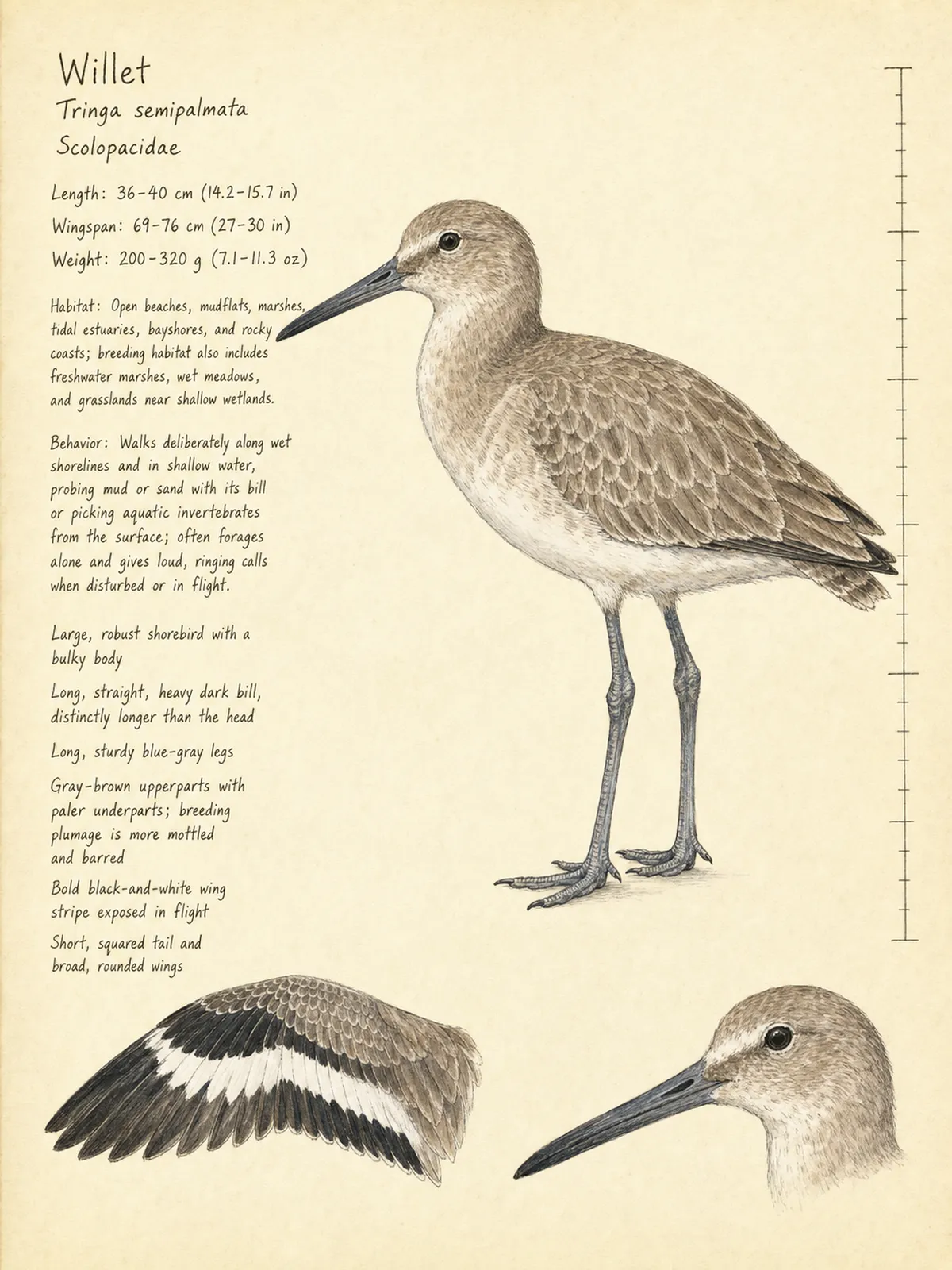 Field-journal plate of a Willet