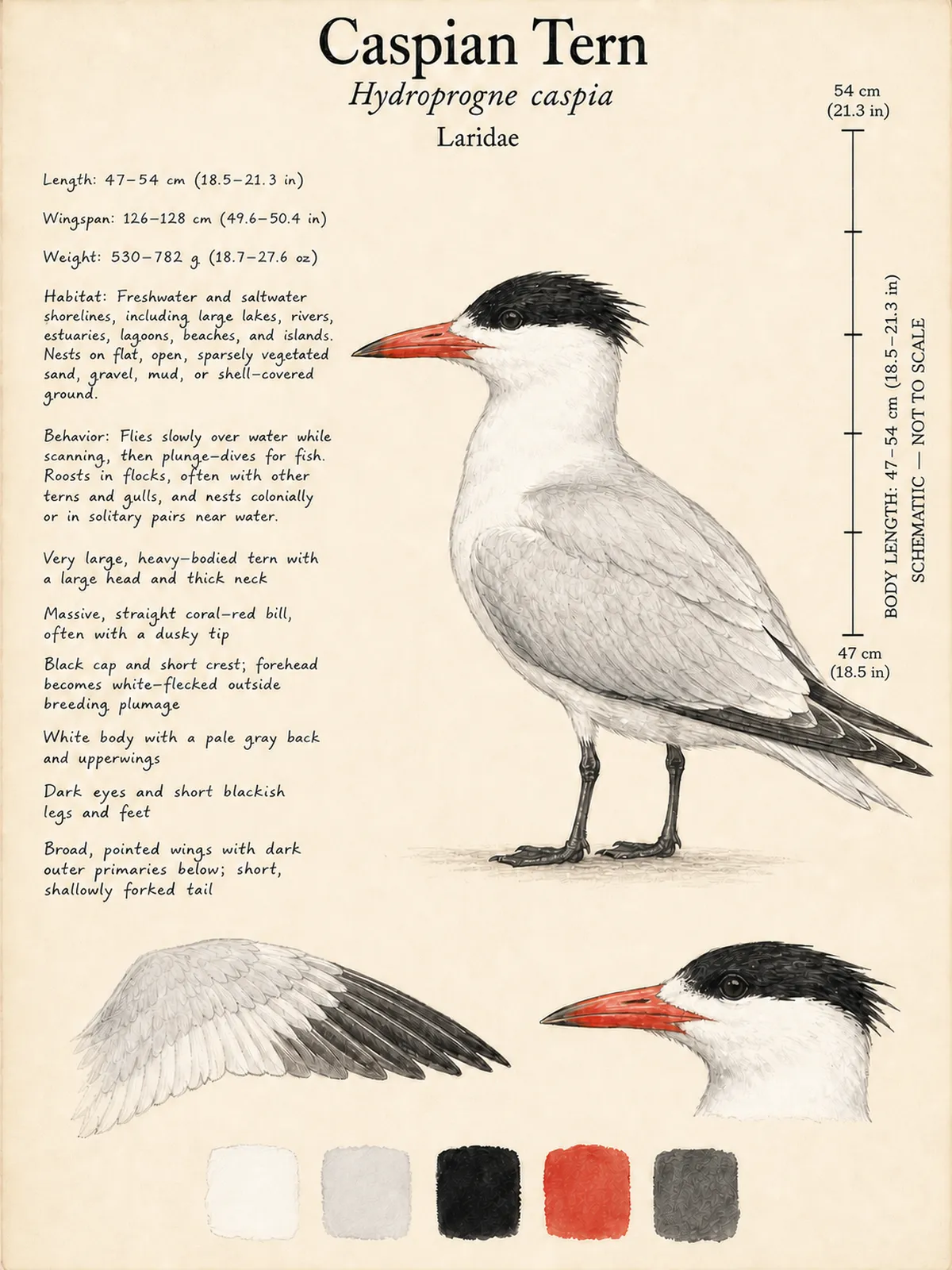 Field-journal plate: Caspian Tern