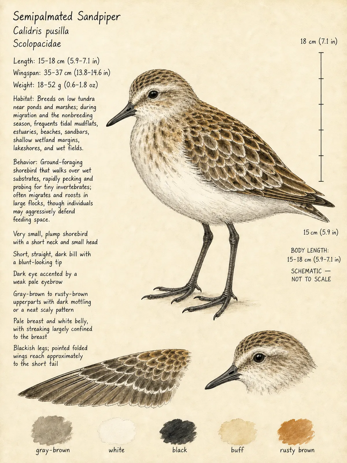 Field-journal plate: Semipalmated Sandpiper