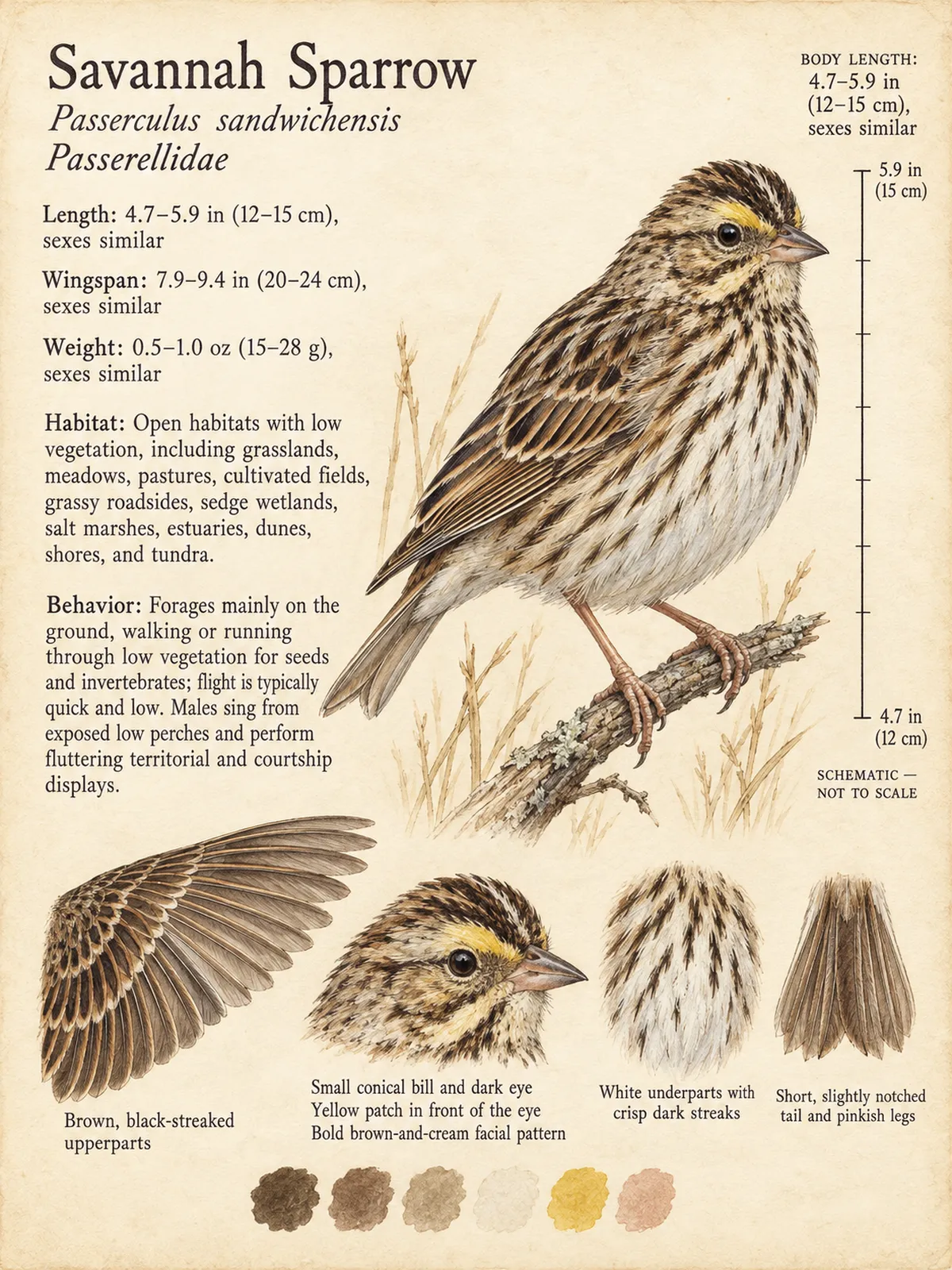 Field-journal plate: Savannah Sparrow