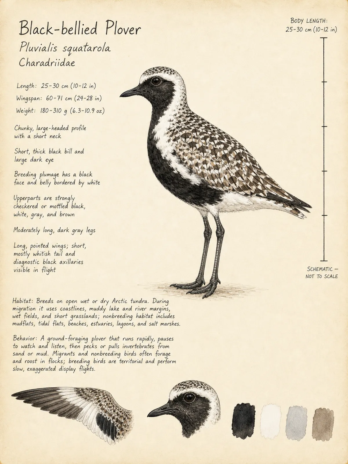Field-journal plate: Black-bellied Plover