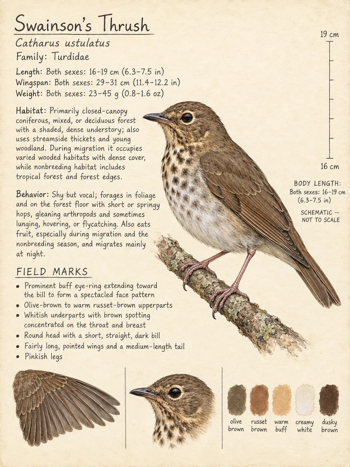 Field-journal plate: Swainson’s Thrush