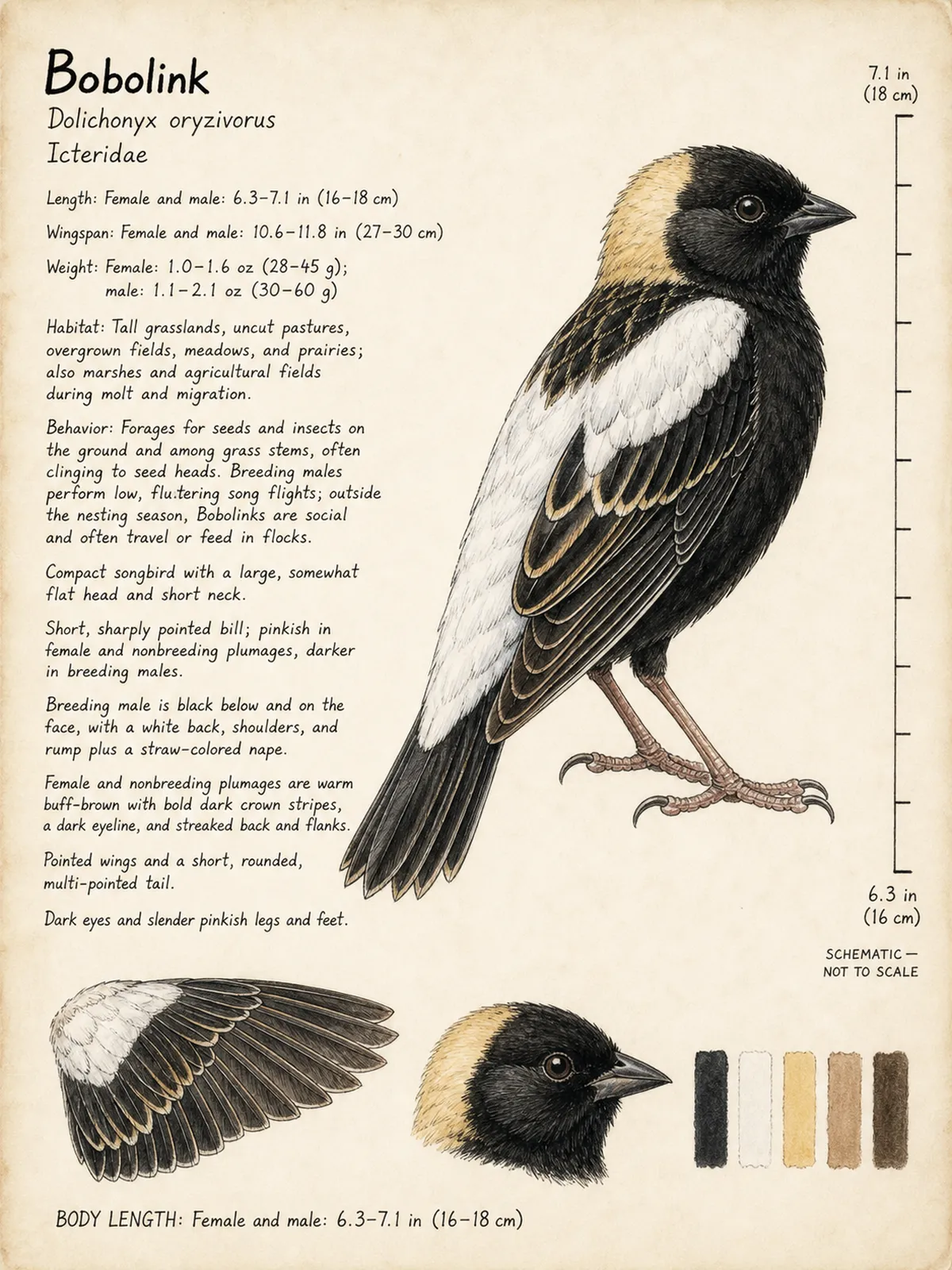 Field-journal plate: Bobolink