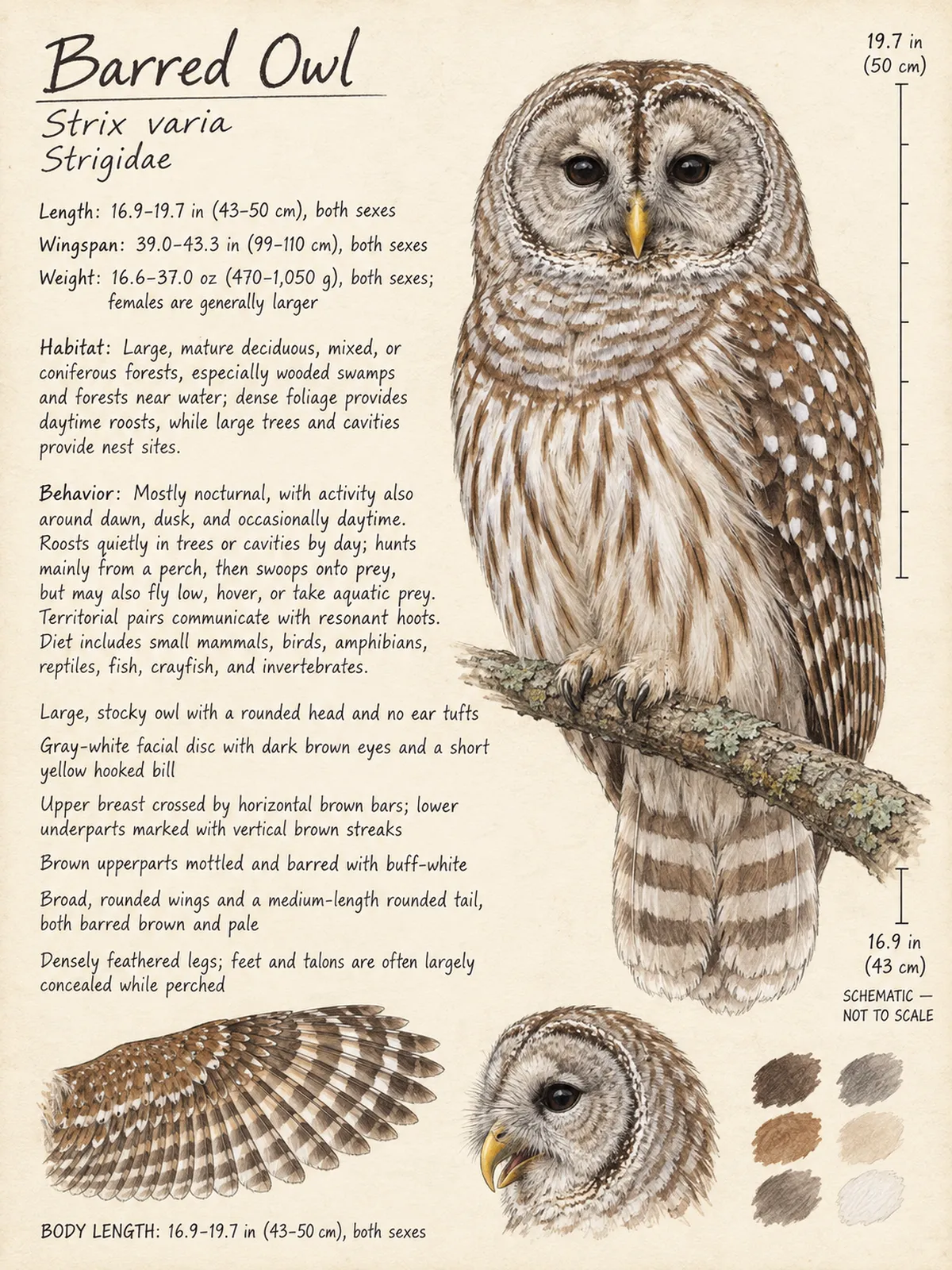 Field-journal plate: Barred Owl