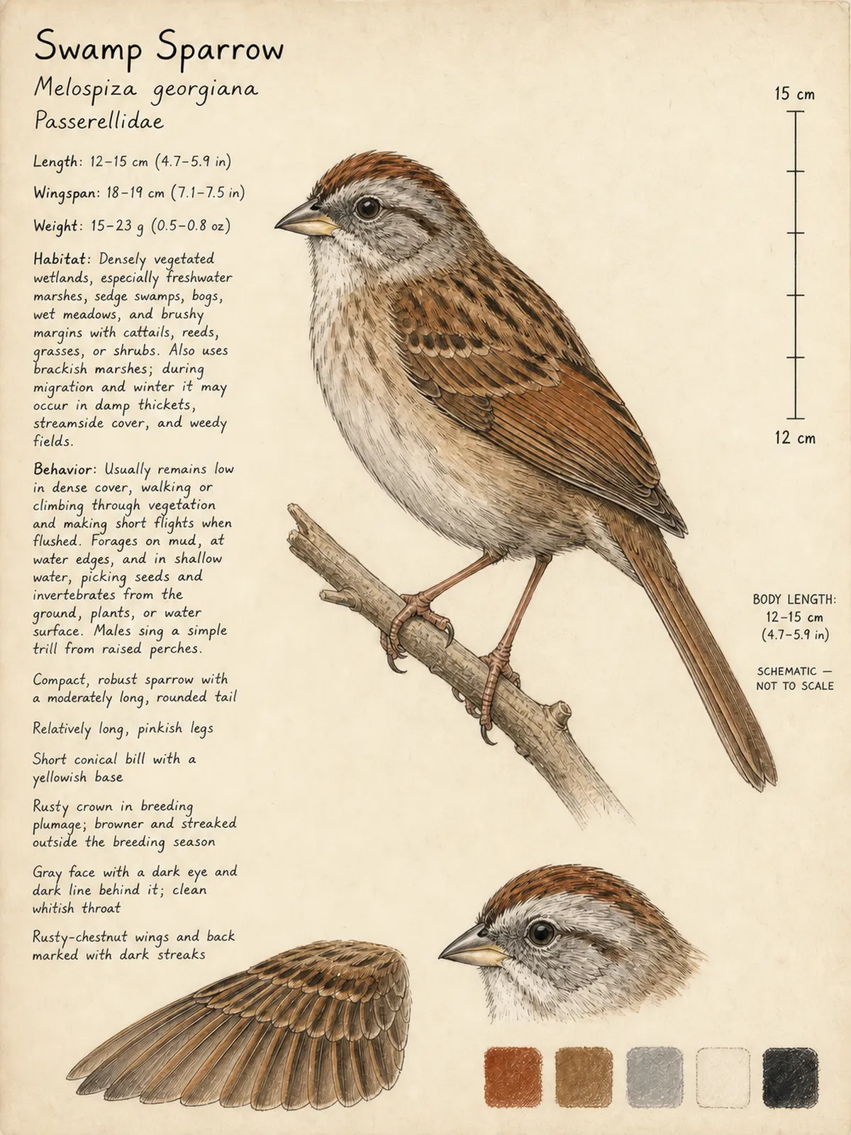 Field-journal plate: Swamp Sparrow