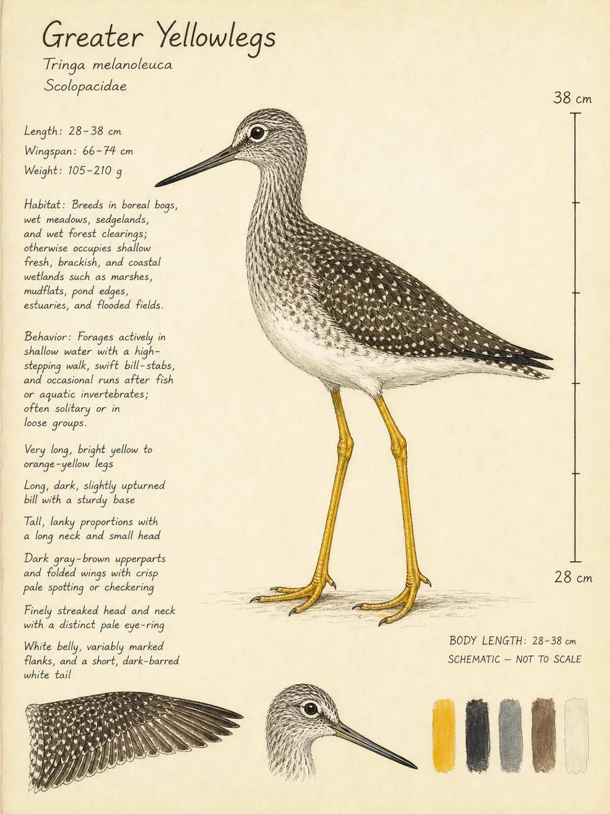 Field-journal plate: Greater Yellowlegs