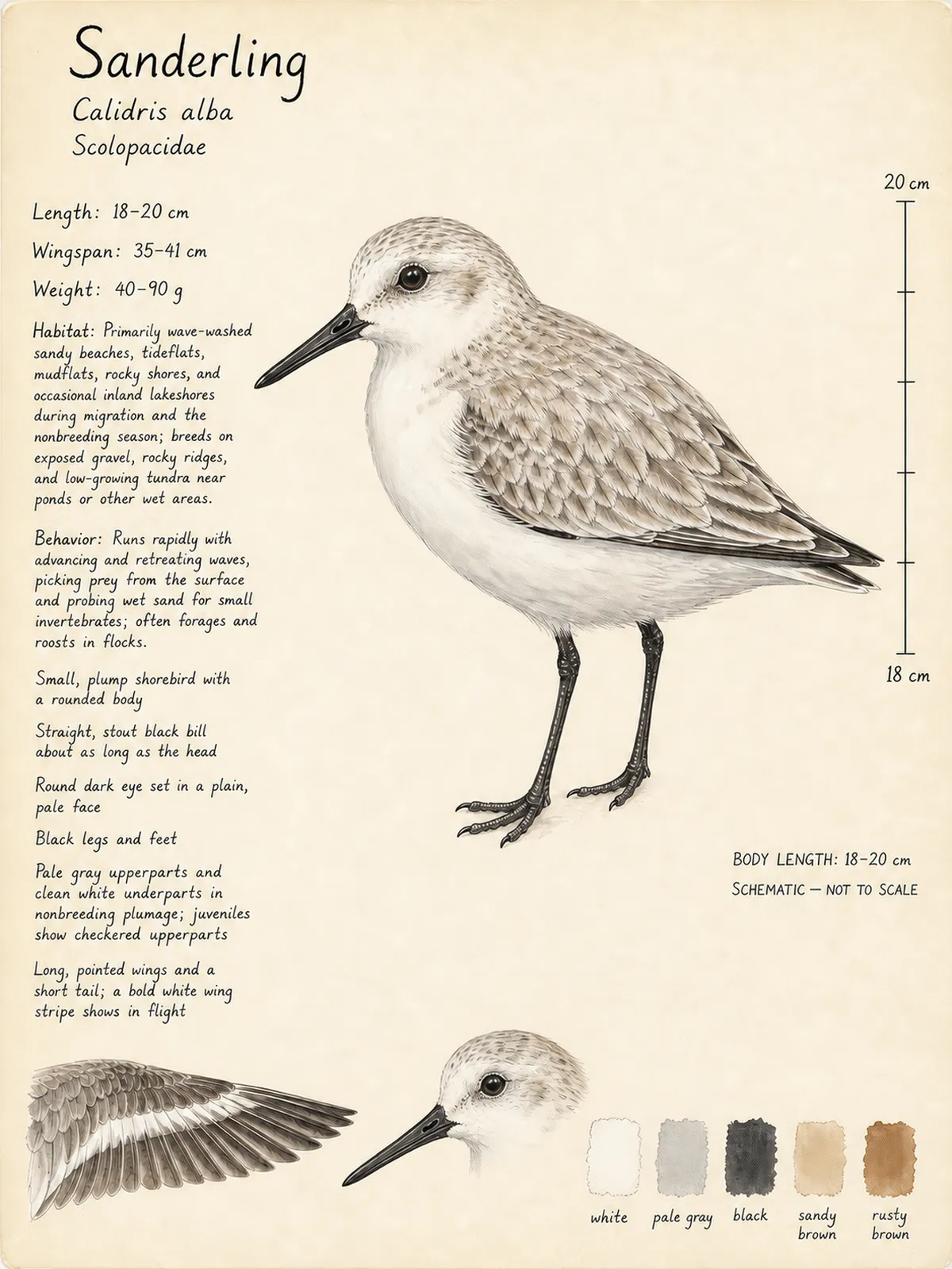 Field-journal plate: Sanderling
